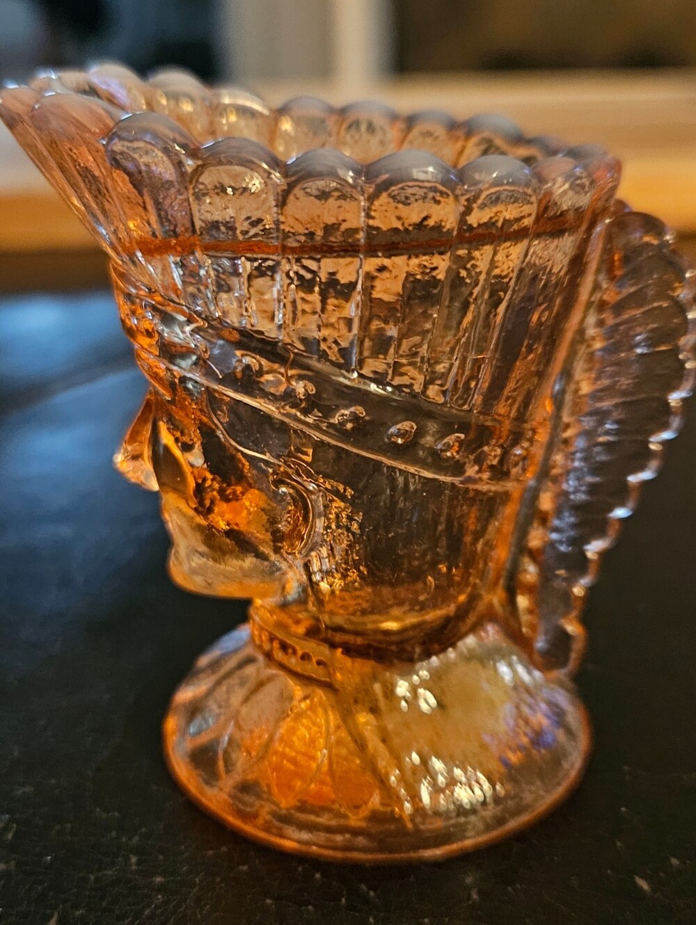 Vintage Pink Glass Indian Small Pitcher